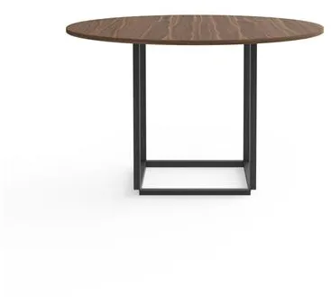 New Works Florence Spisebord Ø120 Valnød med Sort Stel